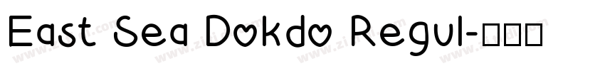 East Sea Dokdo Regul字体转换